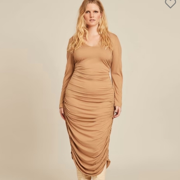 Zero + Maria Cornejo Tan Midi Dress - Picture 1 of 13